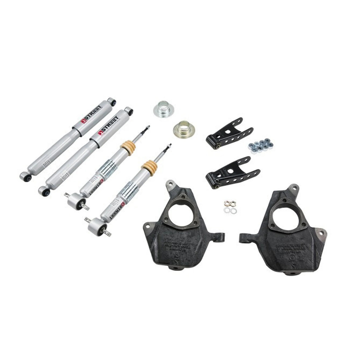Belltech Lowering Kit w/Street Performance Shocks (2" Front / 2" or 3" Rear Drop) for 2007-2013 GMC Sierra 1500 RWD/AWD/4WD w/o Autoride or Magnetic Ride