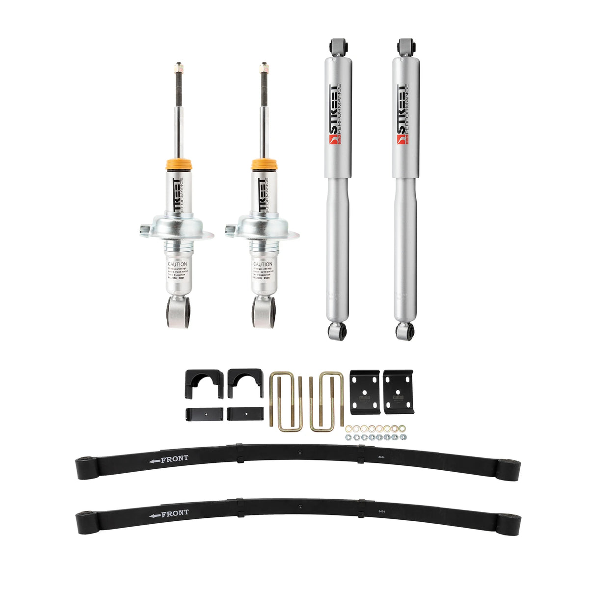Belltech Lowering Kit w/Street Performance Shocks (+2" to -2" Front / 4" Rear Drop) for 2004-2015 Nissan Titan RWD