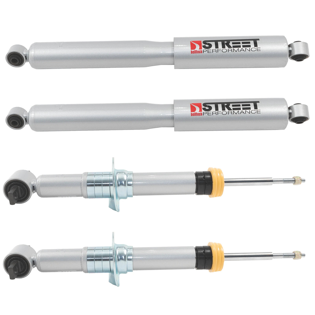 Belltech Street Performance Shock Set (1-3.5" Front / 4.5-6.5" Rear Drop) for 2021-2026 Ford F-150 RWD