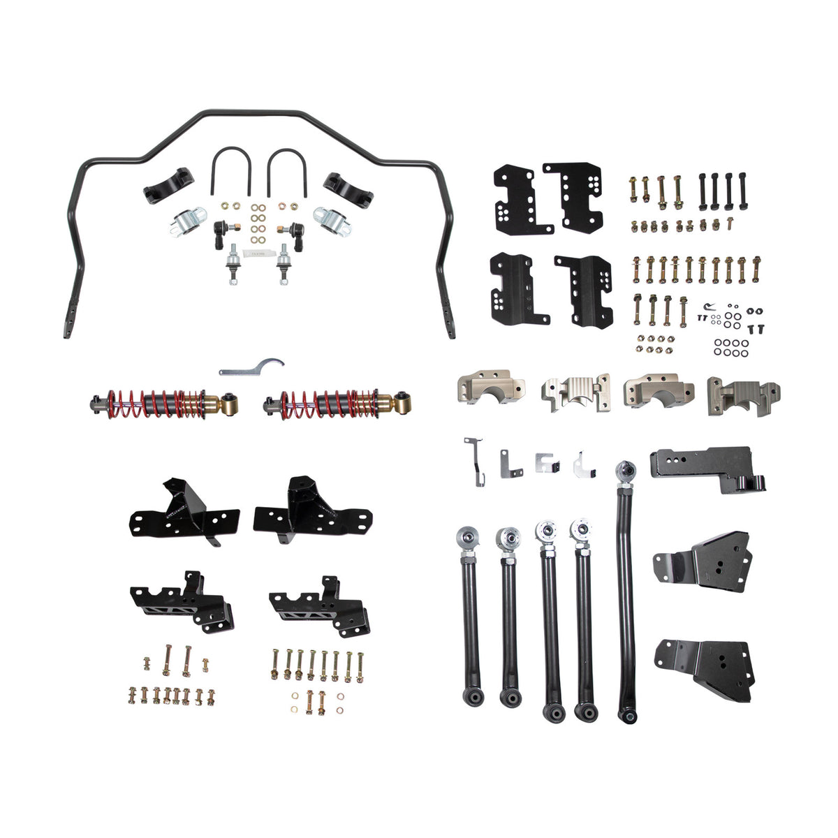 Belltech Rear 4-Link Kit w/Coilovers & Sway Bar for 1988-1998 GMC C1500 Standard Cab RWD