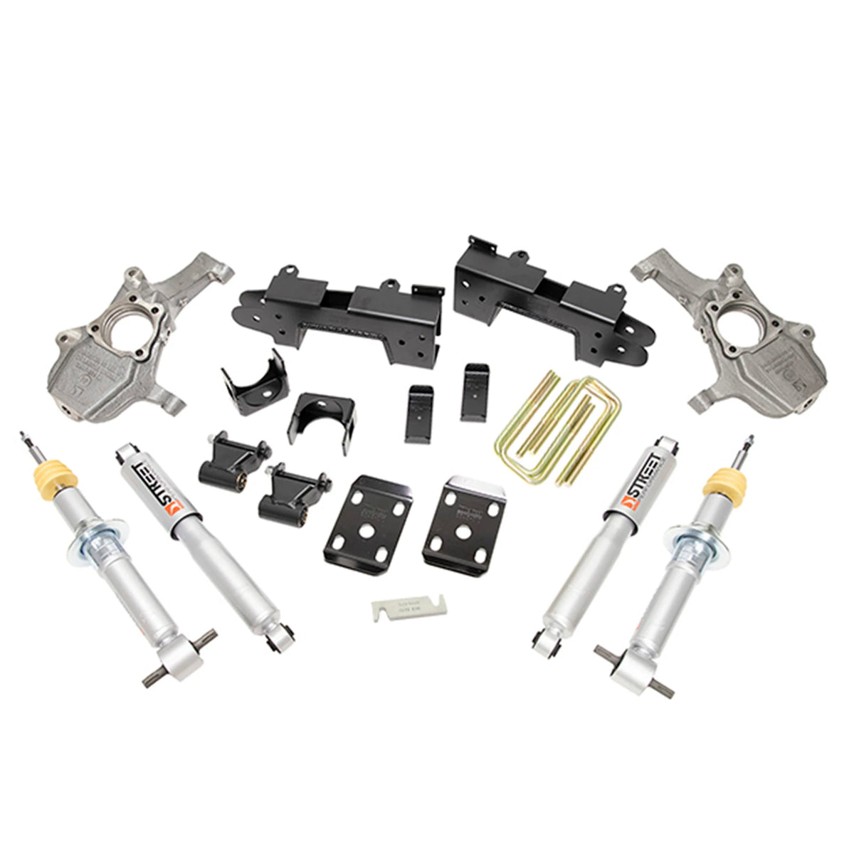 Belltech Lowering Kit w/Street Performance Shocks (2-4" Front / 6" Rear Drop) for 2019-2026 GMC Sierra 1500 Extended Cab/Crew Cab 4WD