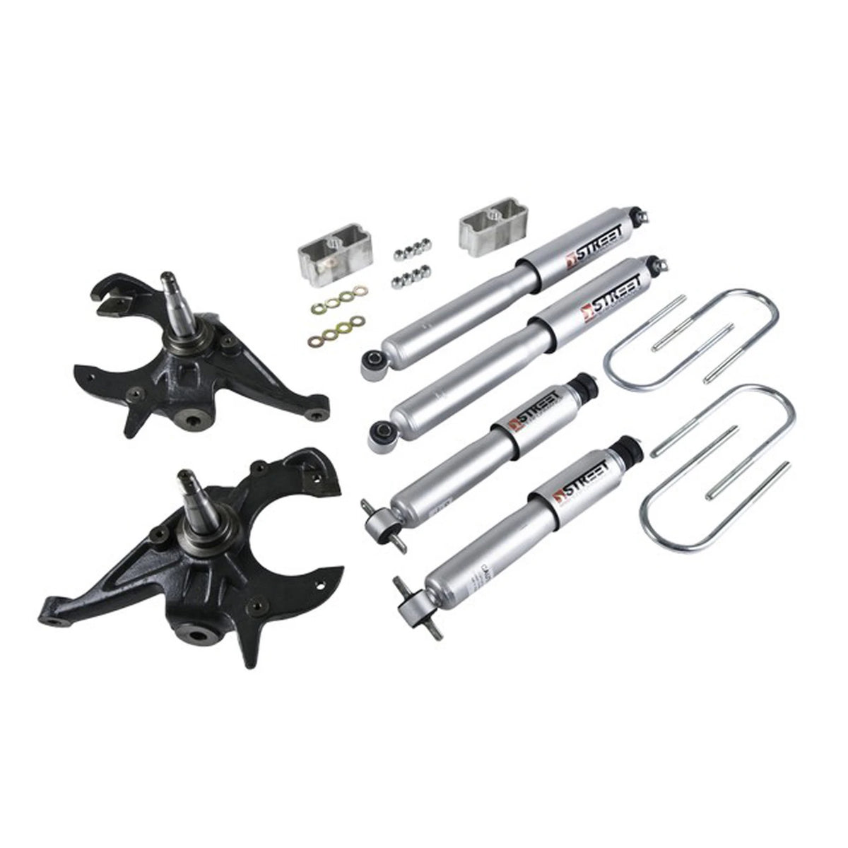 Belltech Lowering Kit w/Street Performance Shocks (2" Front / 2" Rear Drop) for 1983-1990 GMC S15 Extended Cab 4-Cyl/6-Cyl RWD