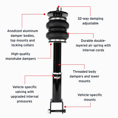 Air Lift Performance Front Kit - 2005-2008 Dodge Magnum RWD 76017