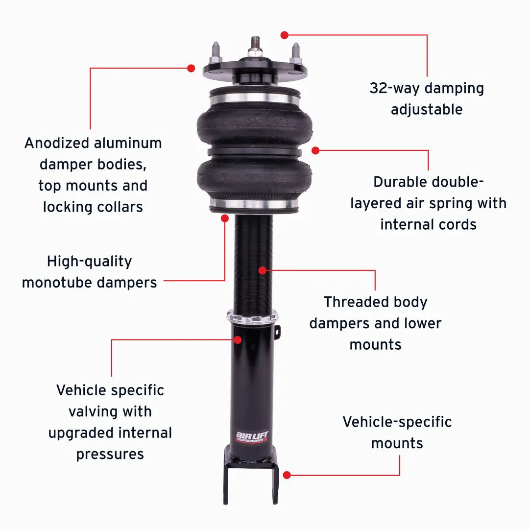 Air Lift Performance Front Kit - 2018-2023 Lexus IS300 RWD (XE30) 76018