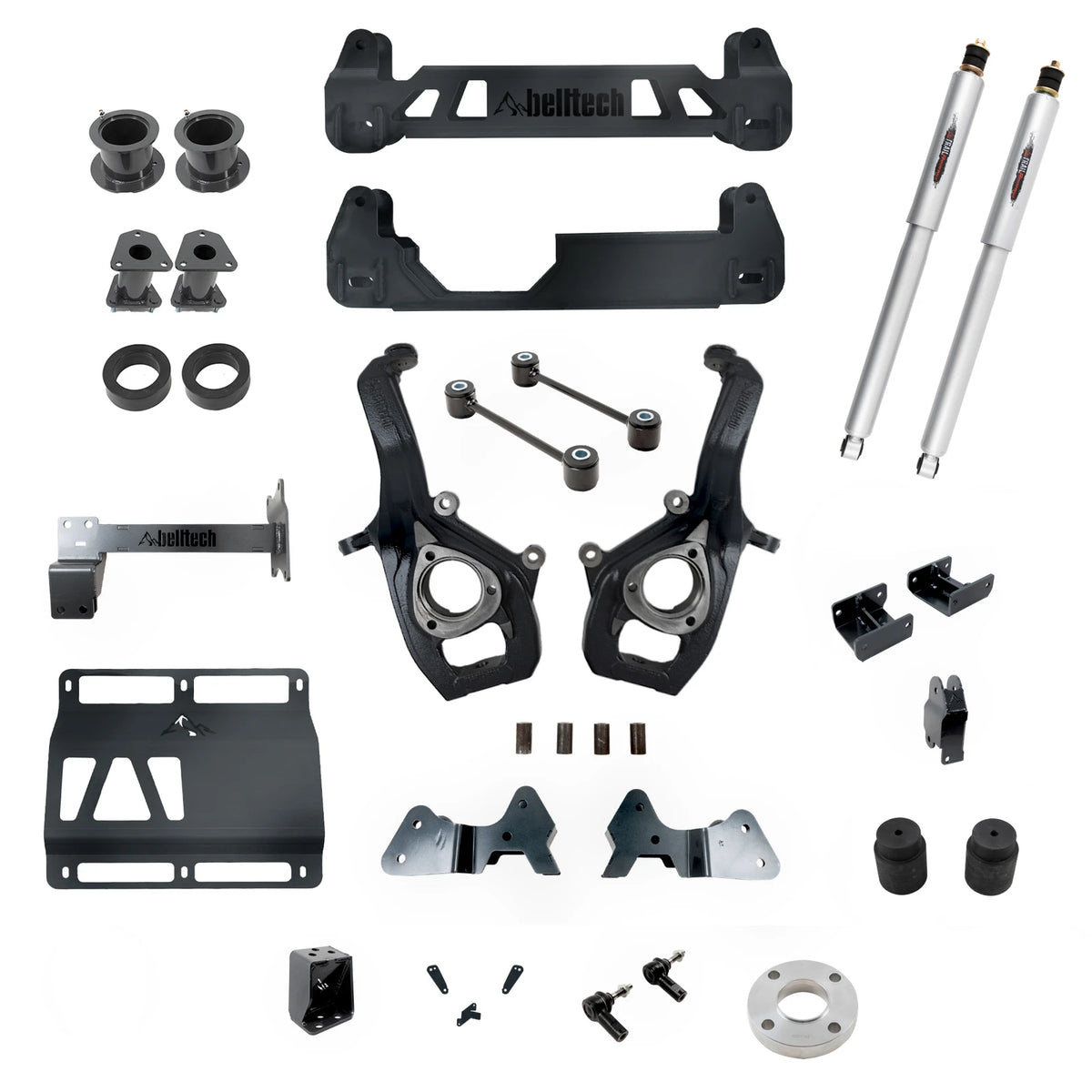 Belltech 6" Lift Kit (Front Spacers and Rear Trail Performance Shocks) for 2019-2024 Ram 1500 w/o eTorque 4WD