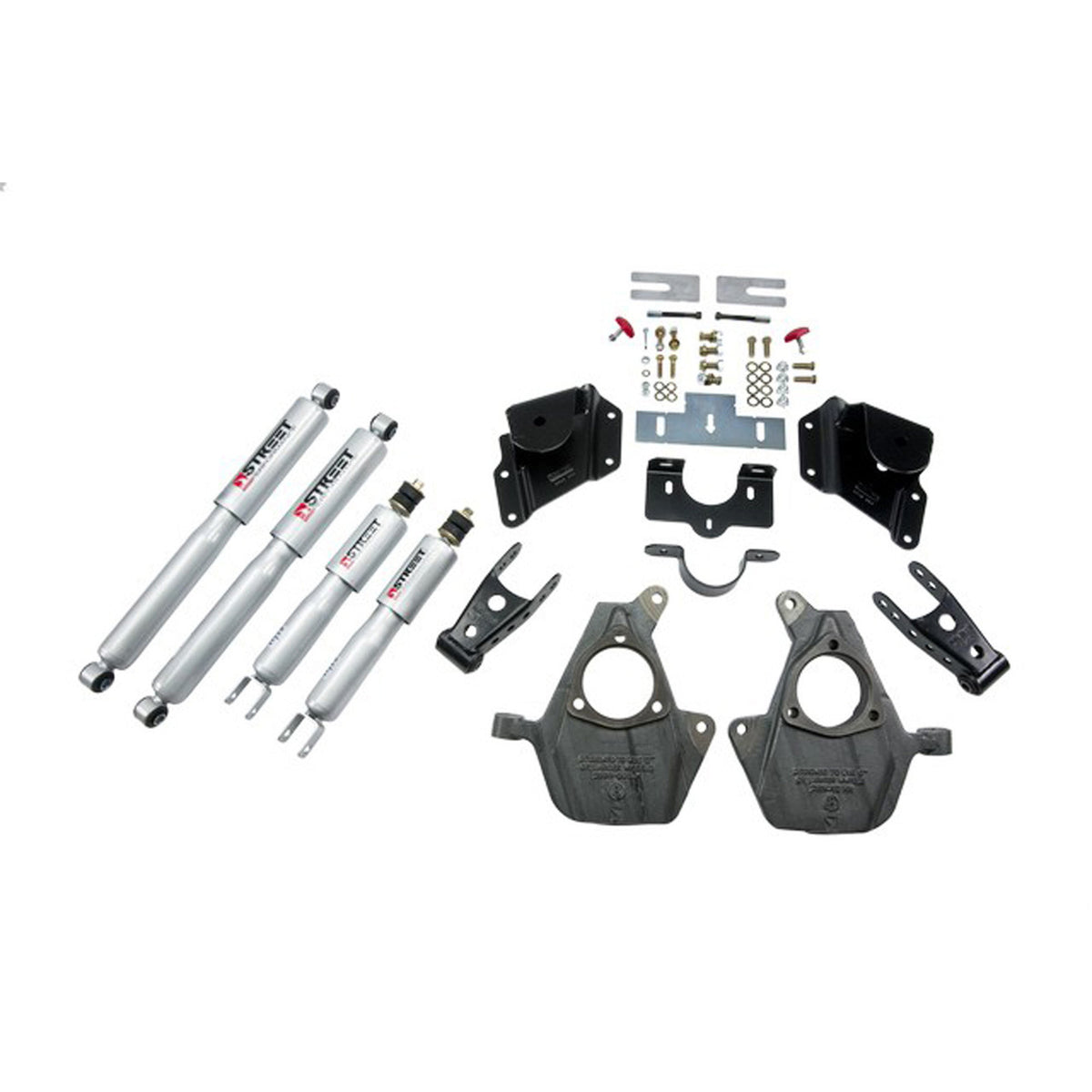 Belltech Lowering Kit w/Street Performance Shocks (Front Torsion Bar Suspension Only, 2" Front / 3" Rear Drop) for 2005-2006 GMC Sierra 1500 Extended Cab RWD w/Front Torsion Bars
