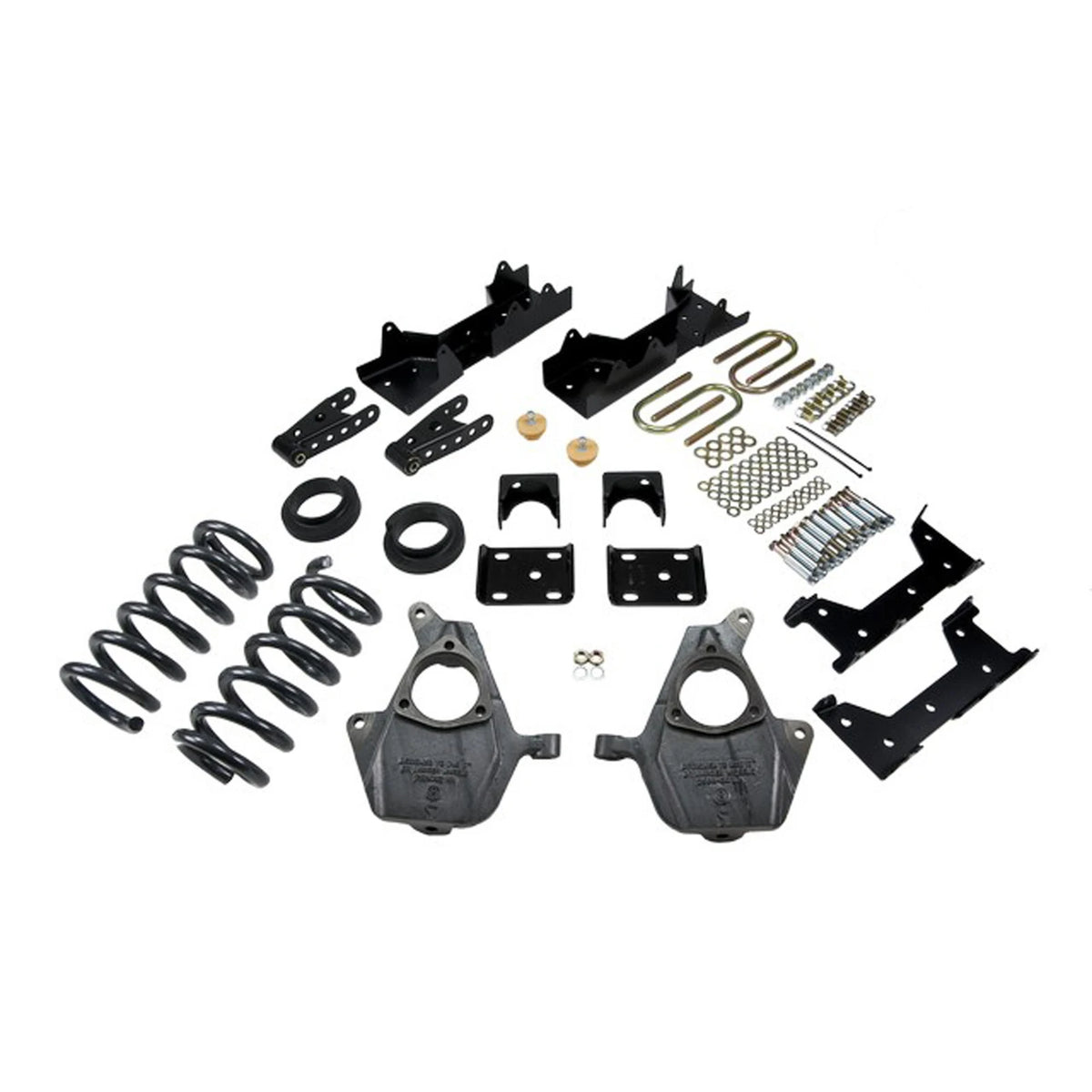Belltech Lowering Kit w/o Shocks (4" or 5" Front / 7" Rear Drop) for 2001-2006 GMC Sierra 1500 Standard Cab RWD Short Bed w/Front Coil Springs