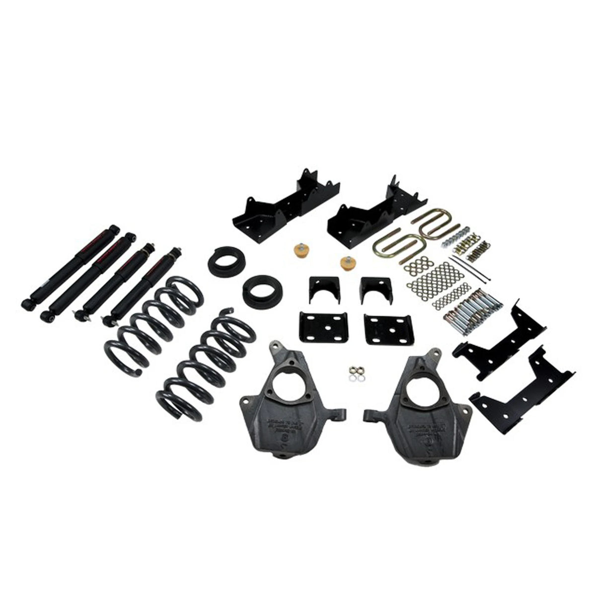 Belltech Lowering Kit w/Nitro Drop 2 Shocks (4" or 5" Front / 6" Rear Drop) for 2001-2006 Chevrolet Silverado 1500 Standard Cab RWD Short Bed w/Front Coil Springs