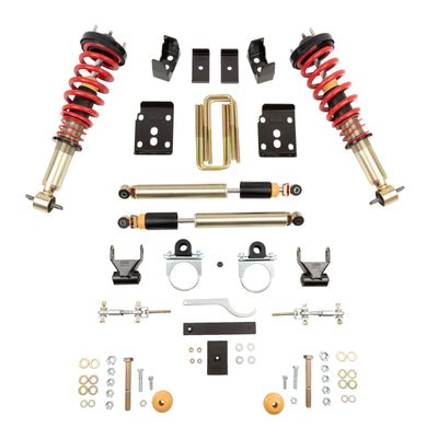 Belltech Performance Coilover Kit Plus w/Damping Adjustable Coilovers/Shocks (1-3" Front / 5.5" Rear Drop) for 2015-2020 Ford F-150 RWD/4WD