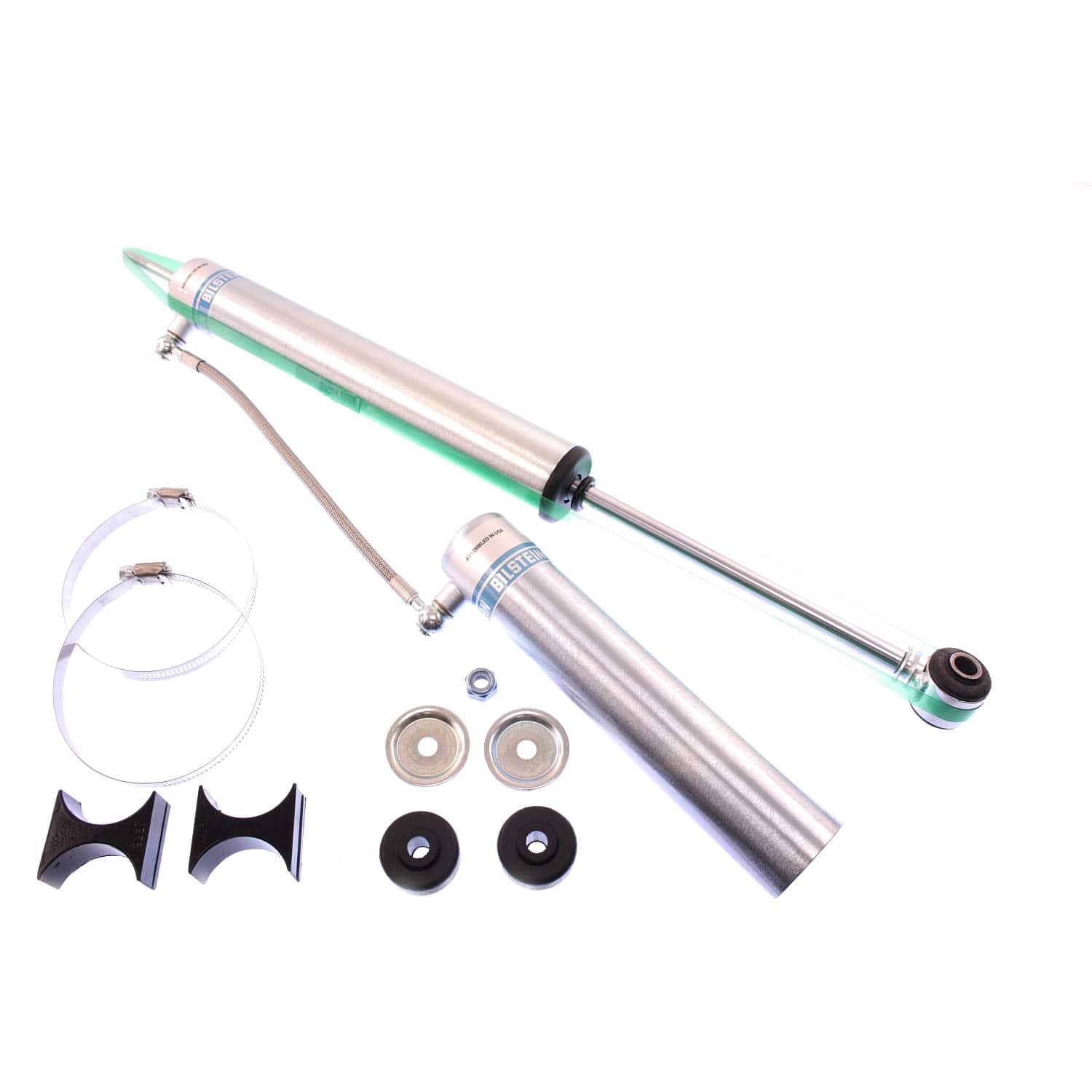 Bilstein B8 5160 46mm Monotube Suspension Front Shock Absorber - 14.53 in. Collapsed, 24.7 in. Extended, Eye 12.1mm Lower Mount 25-187656