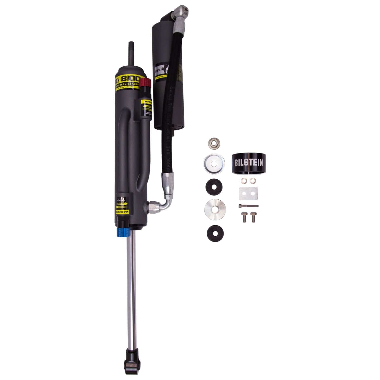 Bilstein B8 8100 (Bypass) Suspension Rear Right Shock Absorber (23.94 in. Extended, EVO Grey) for 2005-2023 Toyota Tacoma (N220/N240/N250/N260/N270/N300) 25-320459