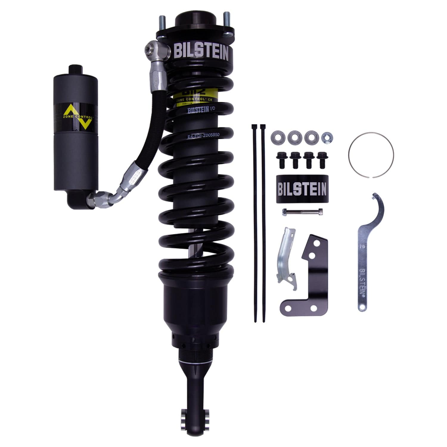 Bilstein B8 8112 (ZoneControl CR) Front Left Shock Absorber and Coil Spring Assembly (22.80 in. Extended, EVO Grey) for 2010-2023 Lexus GX460 41-324158