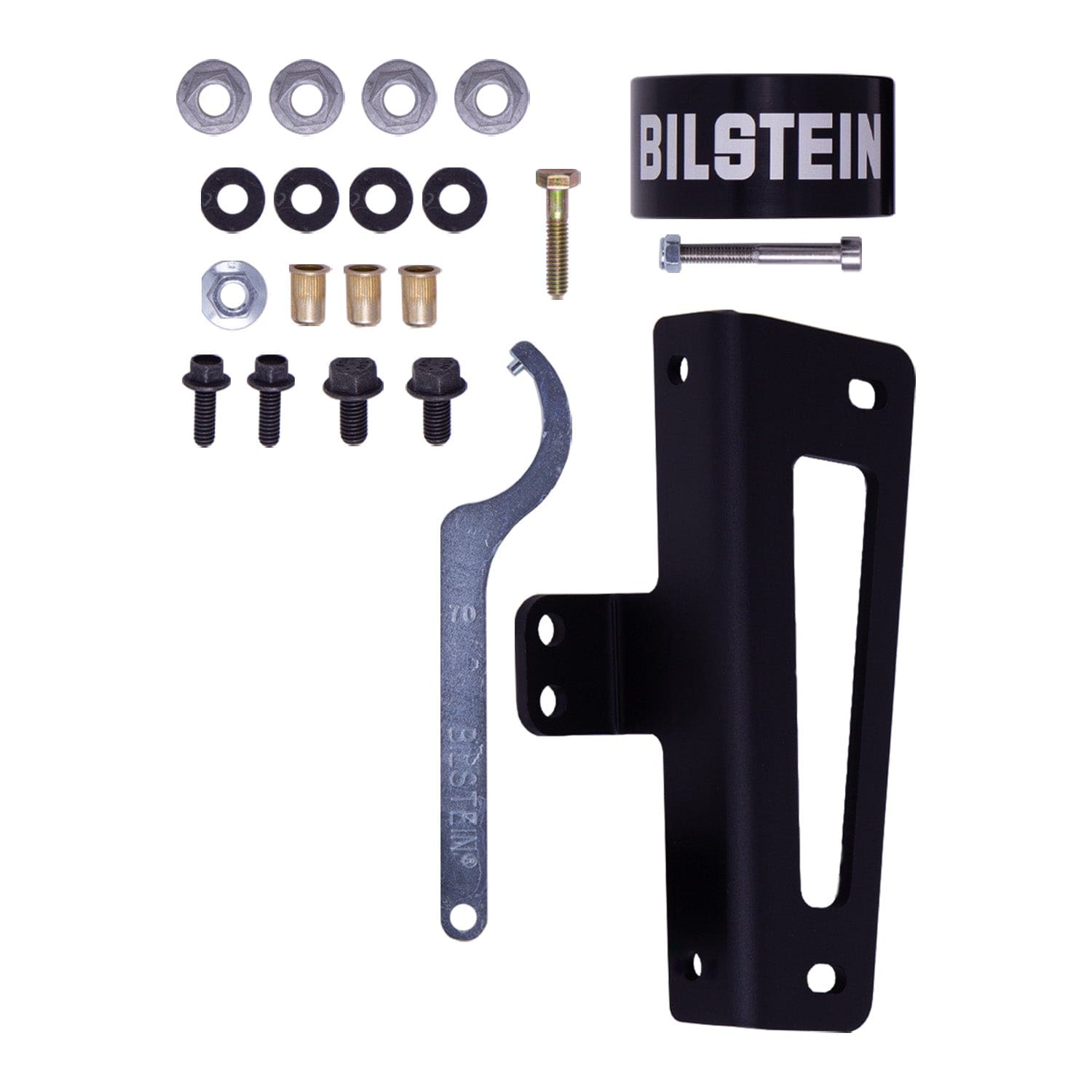 Bilstein B8 8112 (ZoneControl CR) Front Left Shock Absorber and Coil Spring Assembly for 2015-2021 Toyota Tundra - 25.79 in. Extended, EVO Grey 41-326022