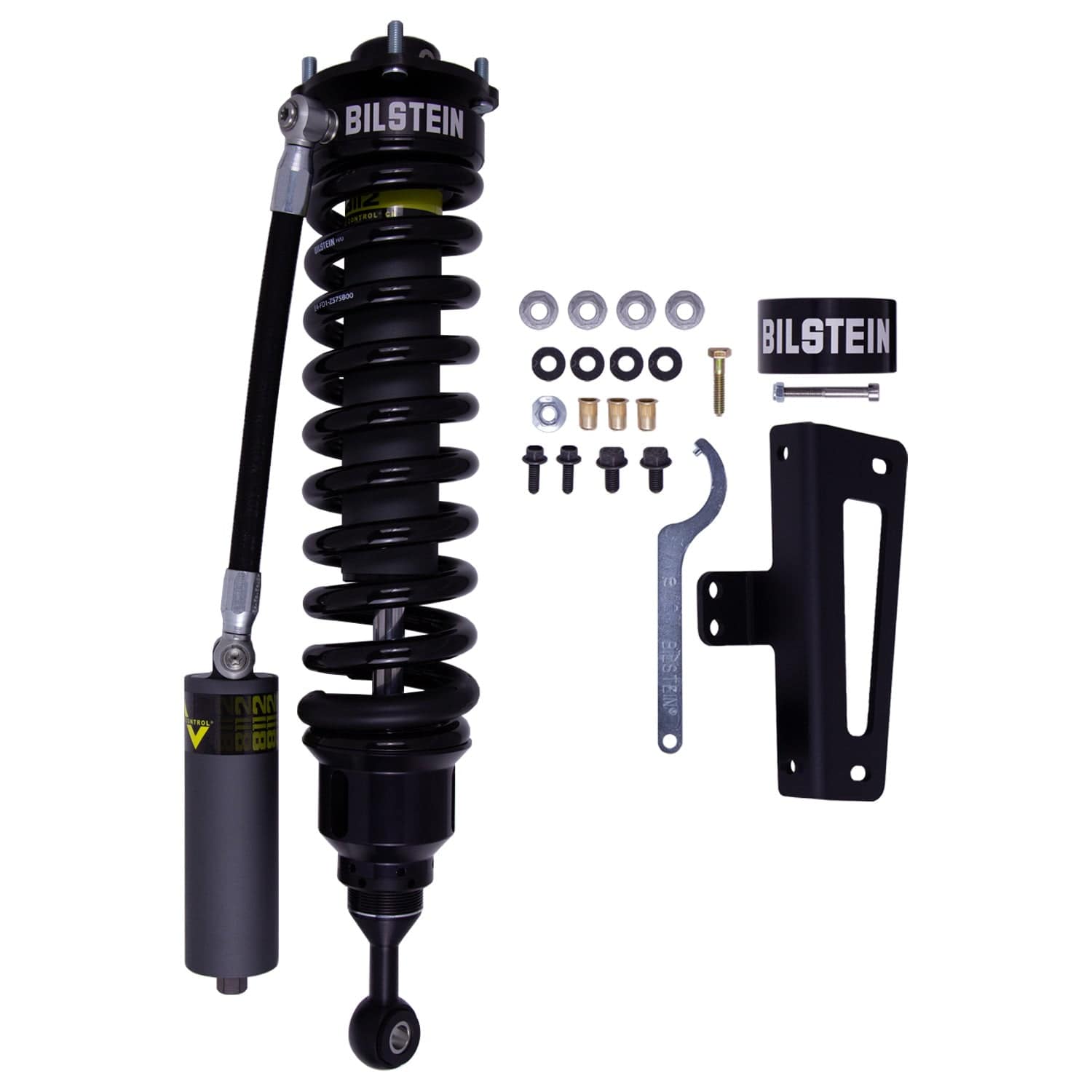 Bilstein B8 8112 (ZoneControl CR) Front Left Shock Absorber and Coil Spring Assembly (25.79 in. Extended, EVO Grey) for 2007-2021 Toyota Tundra (XK50) 41-326022