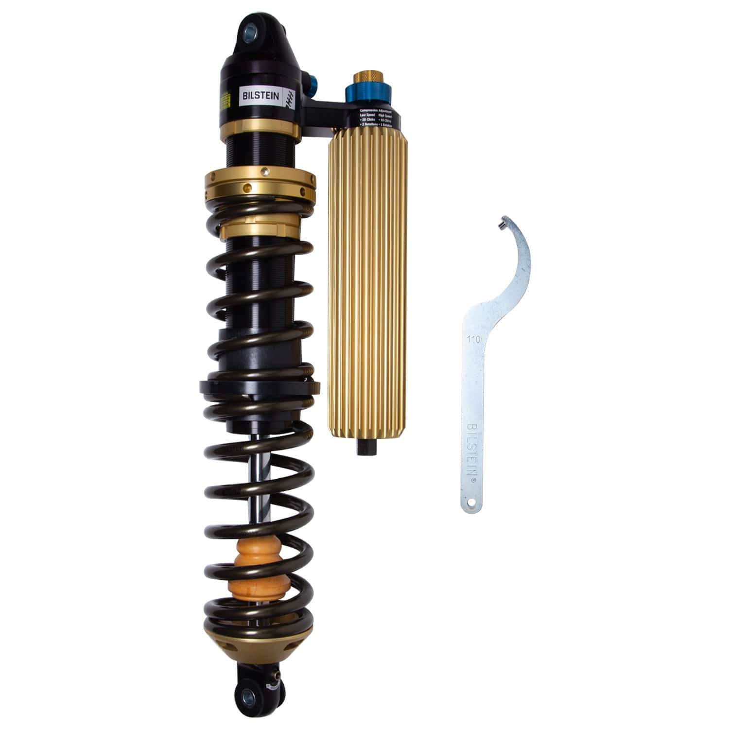 Bilstein Black Hawk Powersports Front Left Shock Absorber and Coil Spring Assembly for 2021-2022 Polaris RZR Turbo S4 Velocity 41-341780
