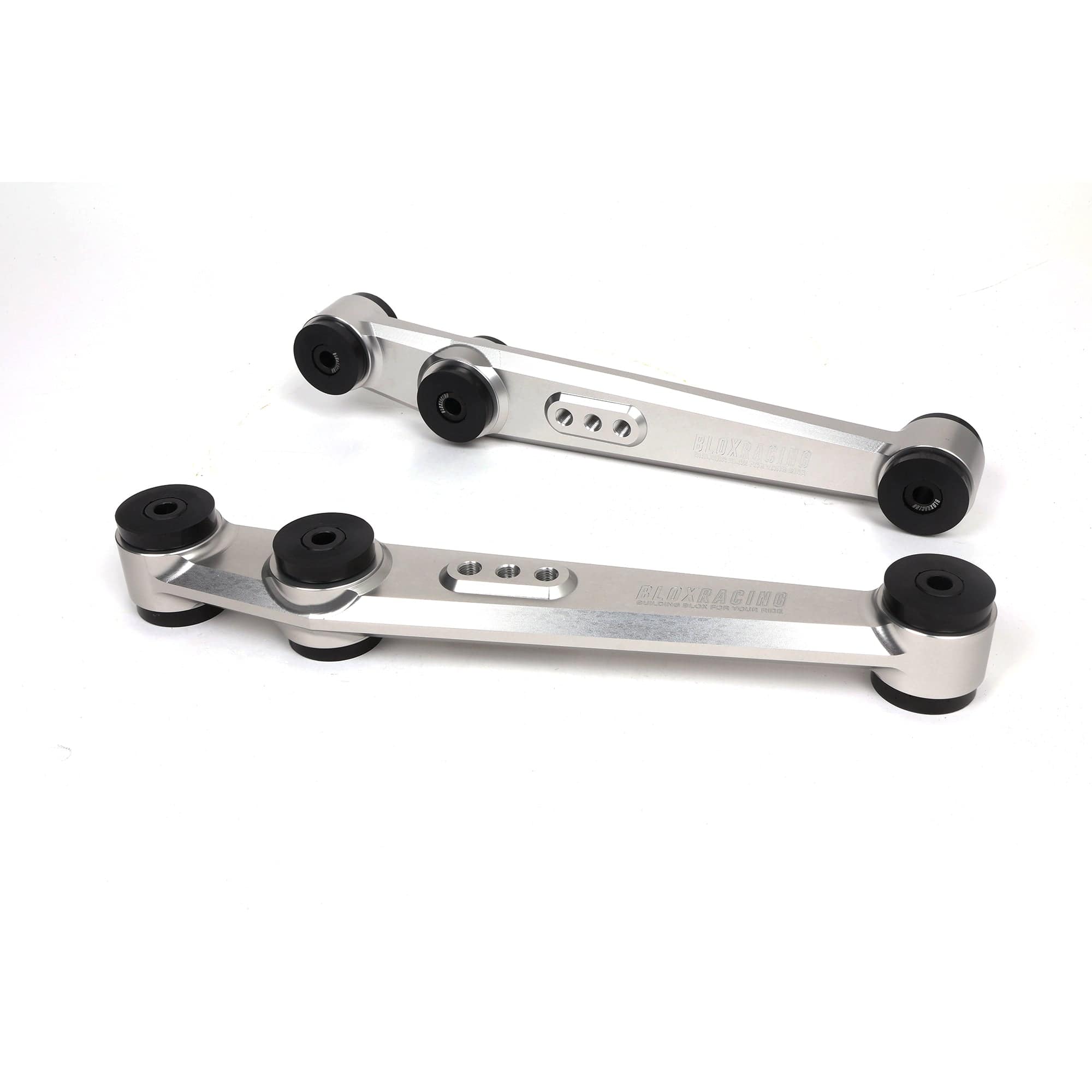 Blox Racing V2 Billet Rear Lower Control Arms (Polyurethane, Raw) for 1992-1995 Honda Civic (EG) BXSS-21203-RAW-V2