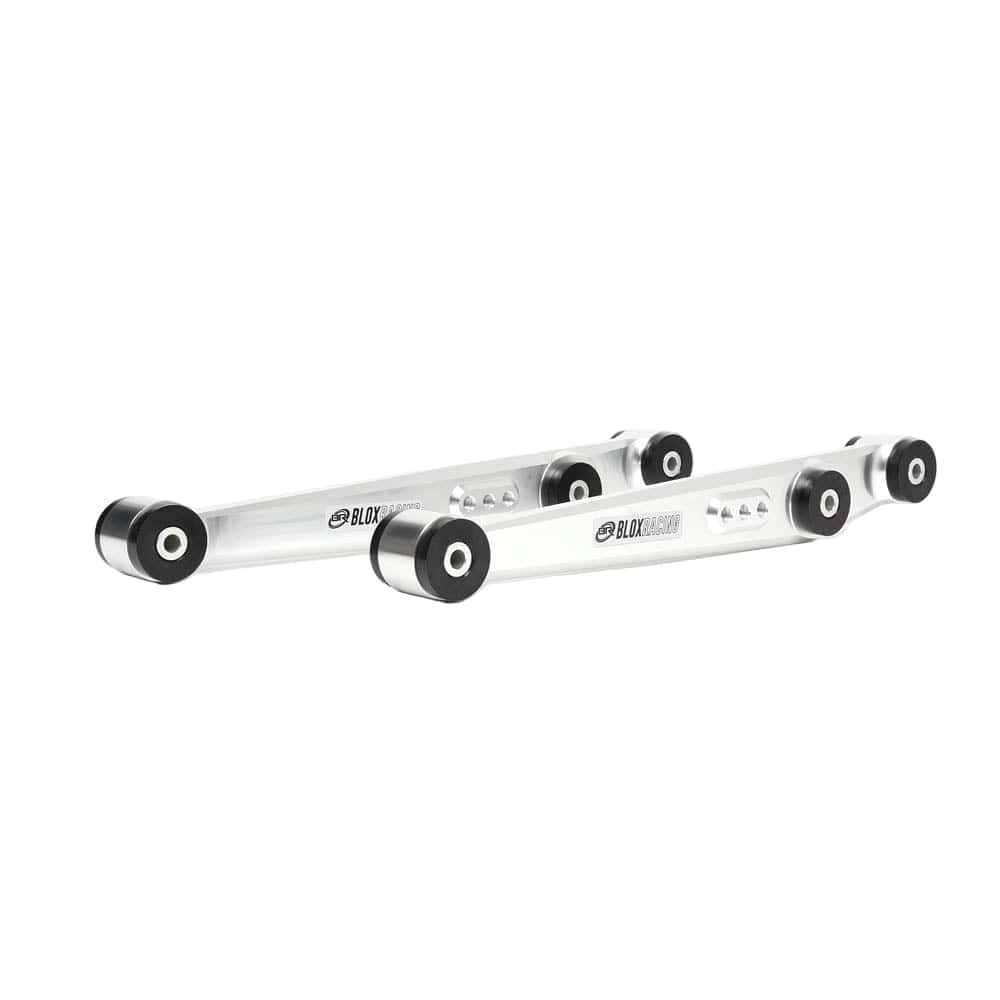 Blox Racing V2 Billet Rear Lower Control Arms (Polyurethane, Raw) for 1996-2000 Honda Civic (EK) BXSS-21204-RAW-V2
