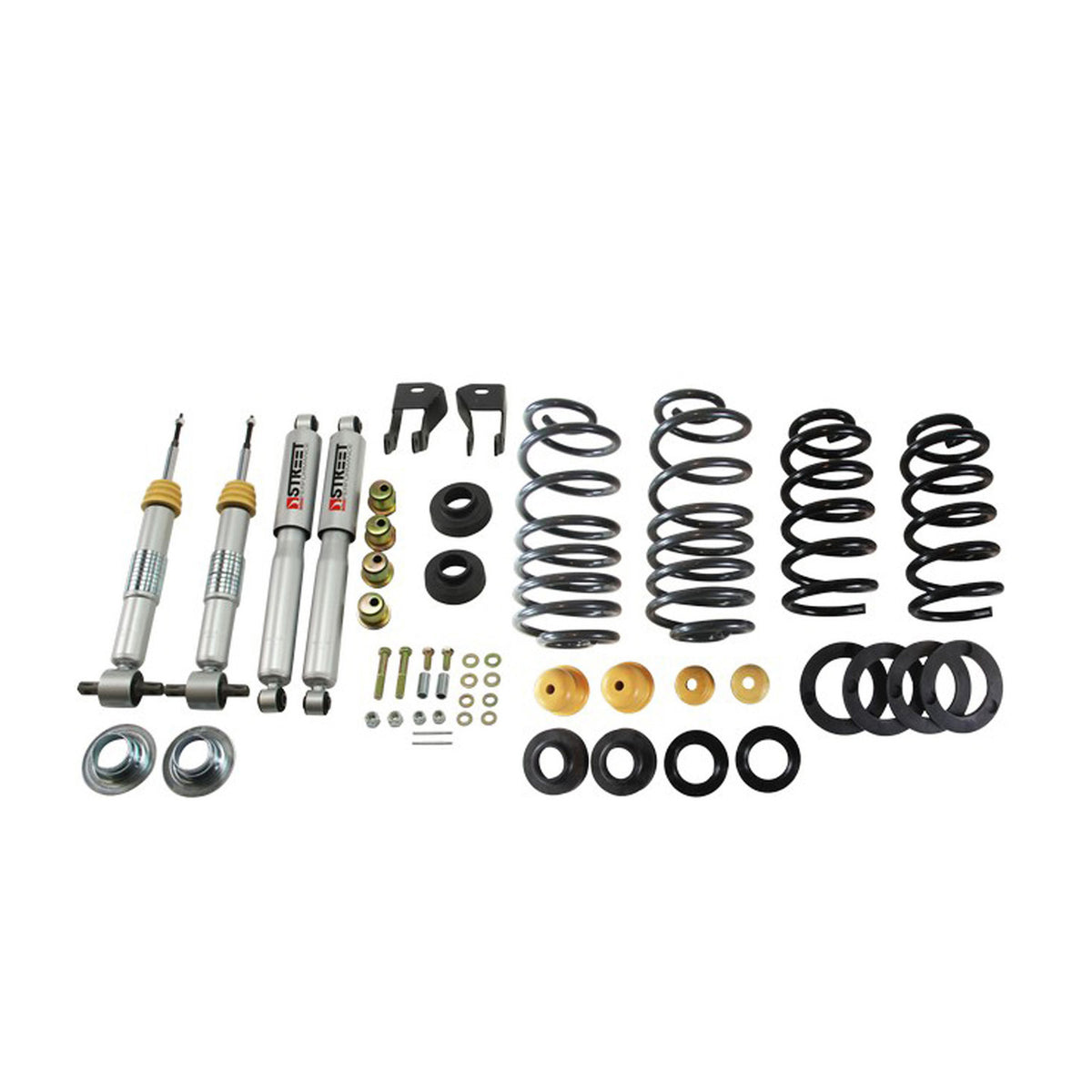 Belltech Lowering Kit w/Street Performance Shocks (1-2" Front / 3-4" Rear Drop) for 2015-2020 GMC Yukon XL RWD w/o Autoride or Magnetic Ride