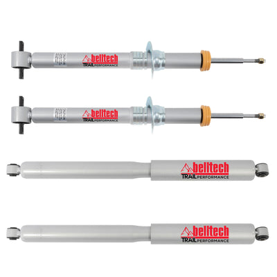 Belltech Trail Performance Shock Set (6-7" Front / 4" Rear Lift) for 2015-2020 Ford F-150 4WD