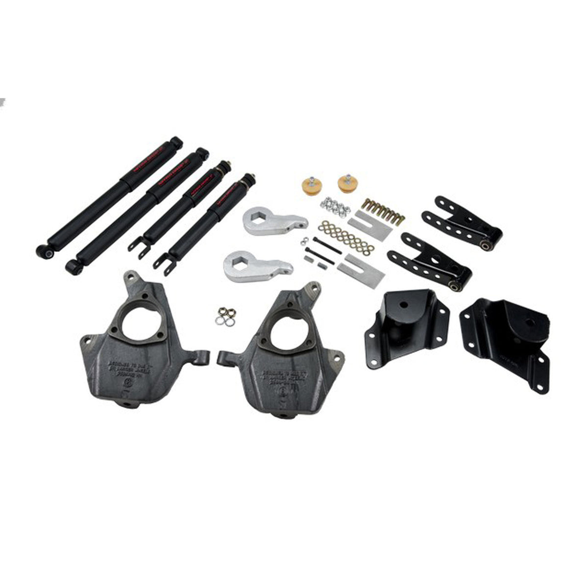 Belltech Lowering Kit w/Nitro Drop 2 Shocks (Front Torsion Bar Suspension Only, 3" or 4" Front / 4" Rear Drop) for 2007 GMC Sierra 1500 Classic Standard Cab RWD w/Front Torsion Bars