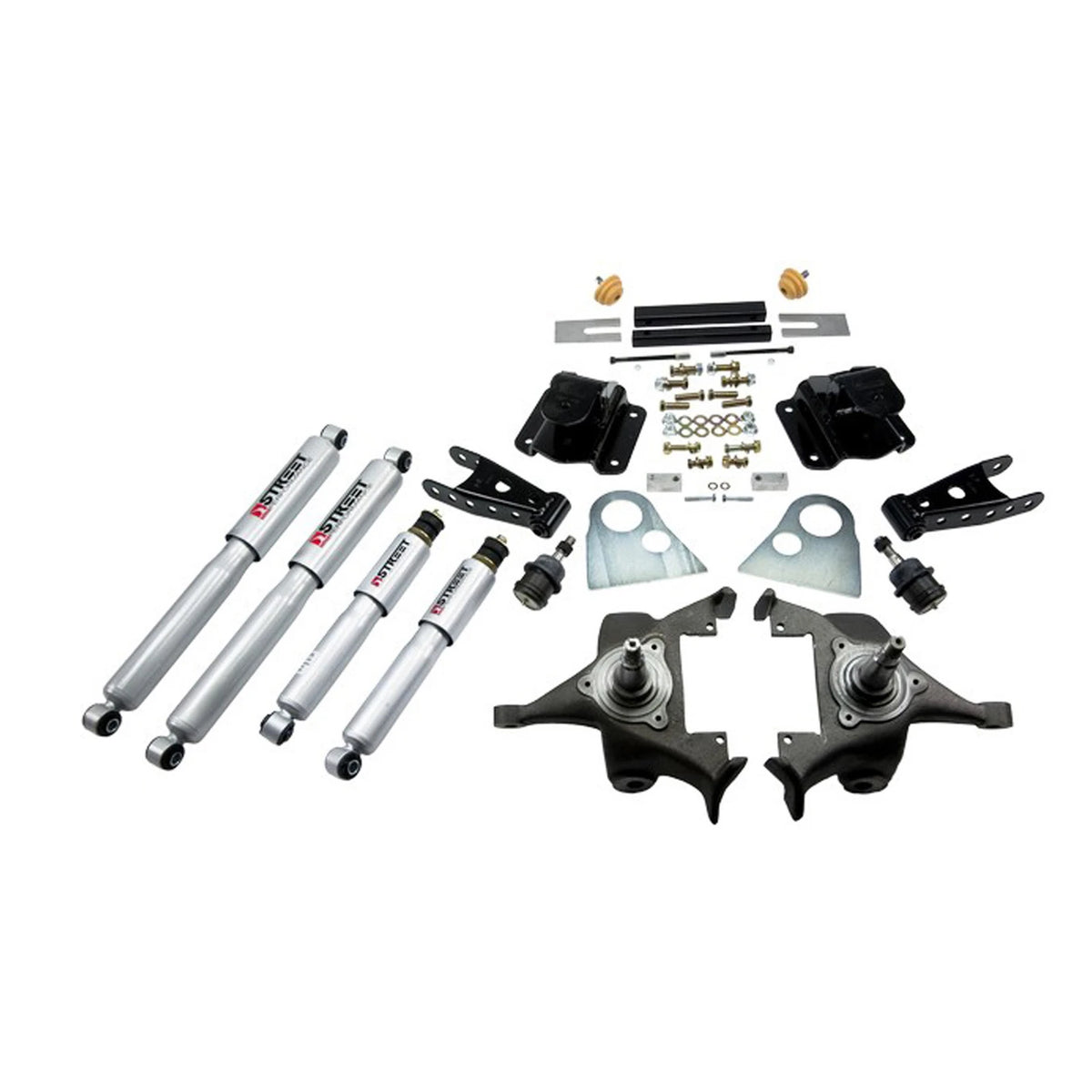 Belltech Lowering Kit w/Street Performance Shocks (2" Front / 4" Rear Drop) for 1995-1999 Dodge Ram 1500 Extended Cab Auto Trans RWD