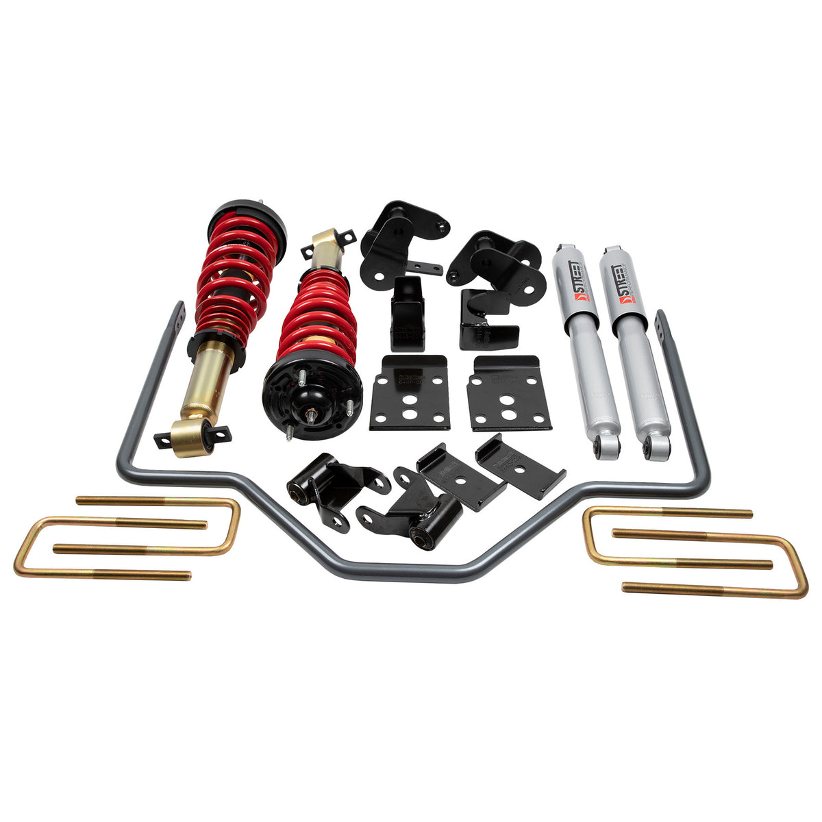 Belltech Performance Handling Kit w/Front Coilovers & Rear Sway Bar (1-3" Front / 4" Rear Drop) for 2015-2020 Ford F-150 RWD/4WD