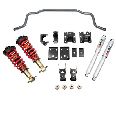 Belltech Performance Handling Kit w/Height Adjustable Coilovers & Front Sway Bar (1-3" Front / 4" Rear Drop) for 2007-2013 GMC Sierra 1500 RWD/4WD w/o Autoride or Magnetic Ride Short Bed
