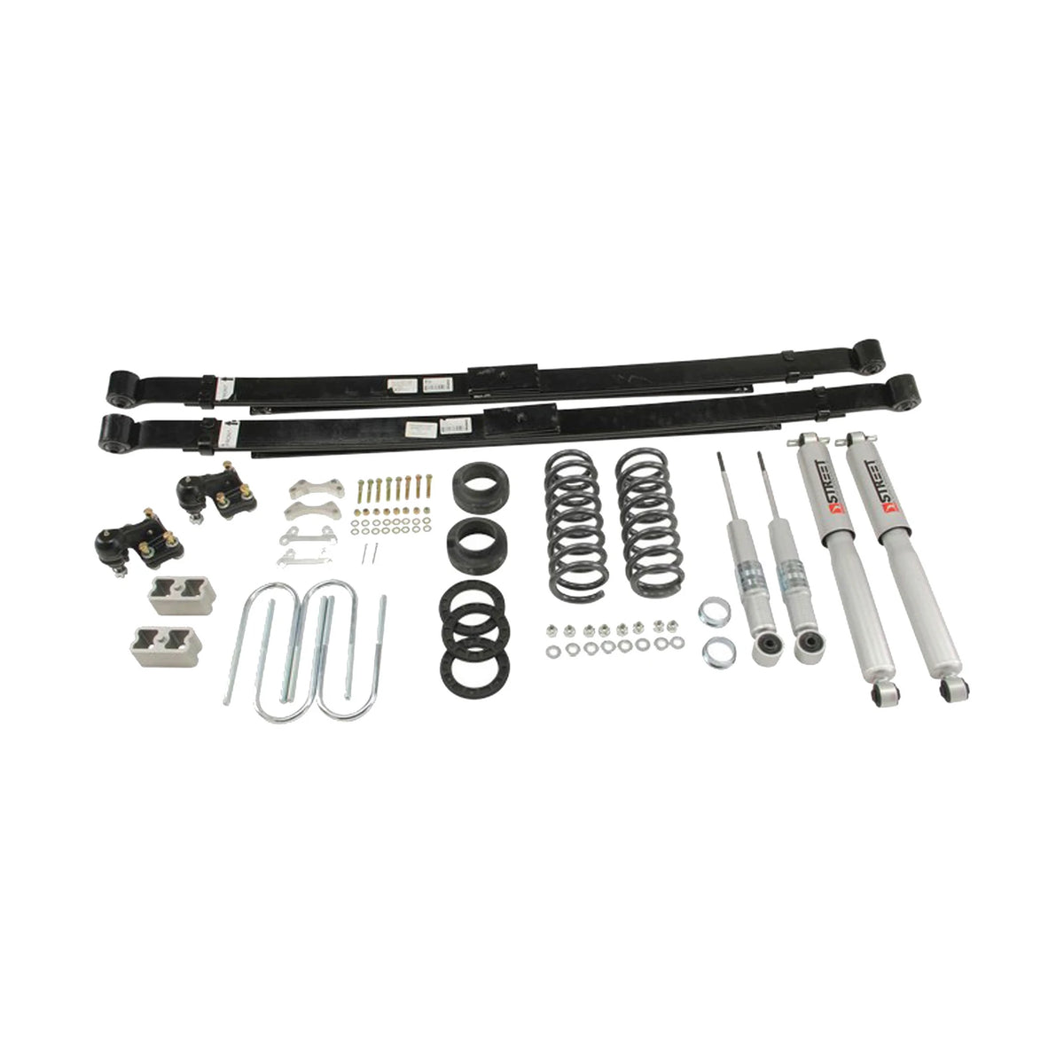 Belltech Lowering Kit w/Street Performance Shocks (3-4" Front / 5" Rear Drop) for 2004-2012 Chevrolet Colorado Standard Cab Z85 Suspension RWD