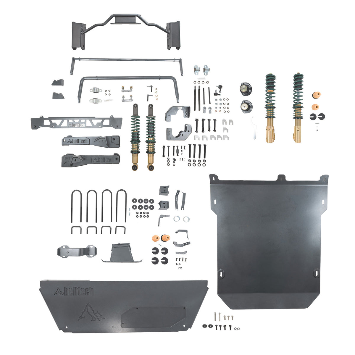 Belltech 2" Lift Kit (Handling Kit, 3600-4400Lbs Axle Rating) for 2019-2022 Mercedes-Benz Sprinter 2500 4WD