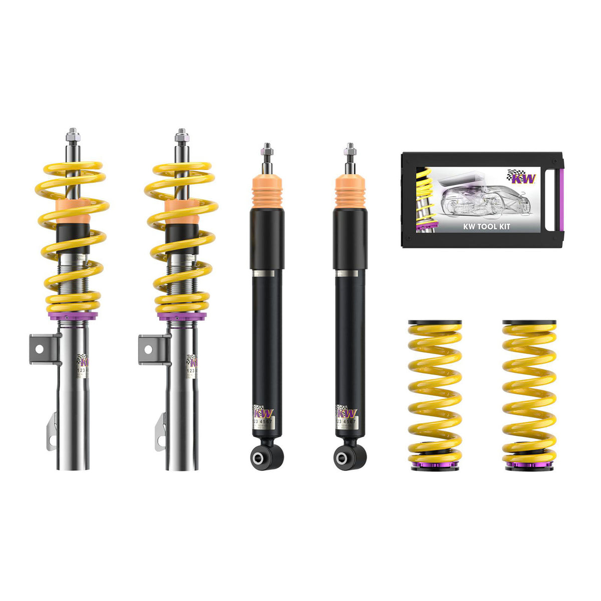 KW Suspension Variant 1 Coilover Kit for 2022-2026 Audi Q4 e-tron Sportback AWD (w/o Electronic Dampers) 10282034