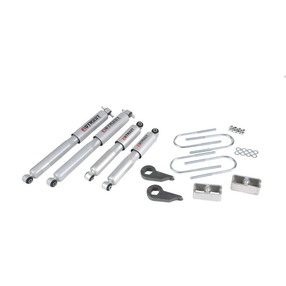 Belltech Lowering Kit w/Street Performance Shocks (1-3" Front / 2" Rear Drop) for 1983-1990 GMC S15 4WD