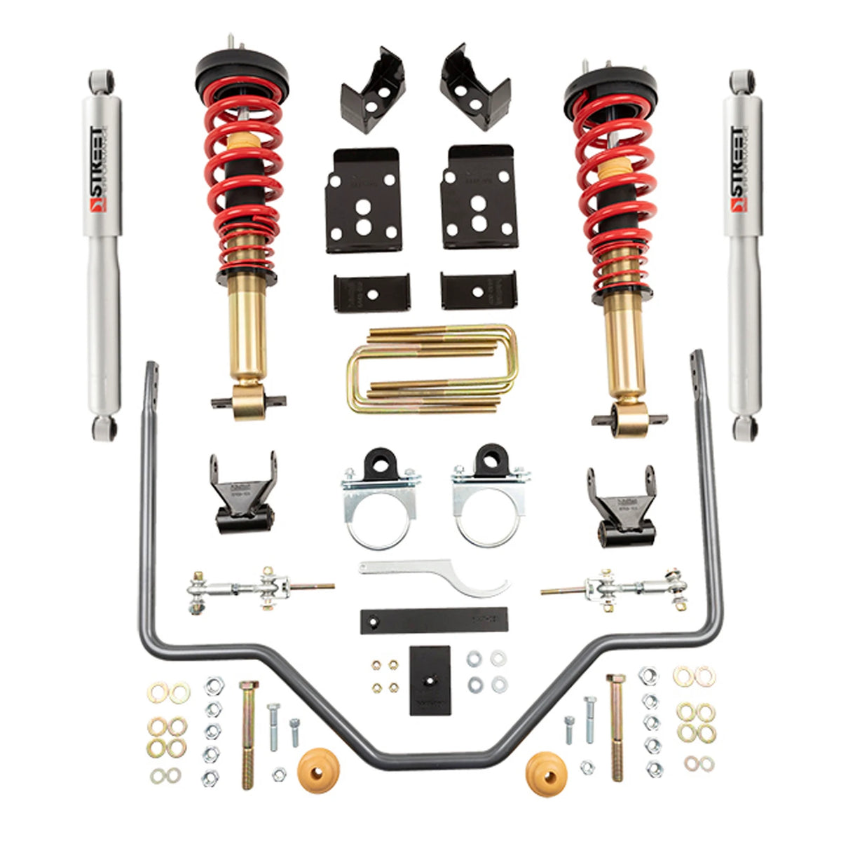 Belltech Performance Handling Kit w/Height Adjustable Coilovers & Rear Sway Bar (1-3" Front / 5.5" Rear Drop) for 2015-2020 Ford F-150 RWD/4WD