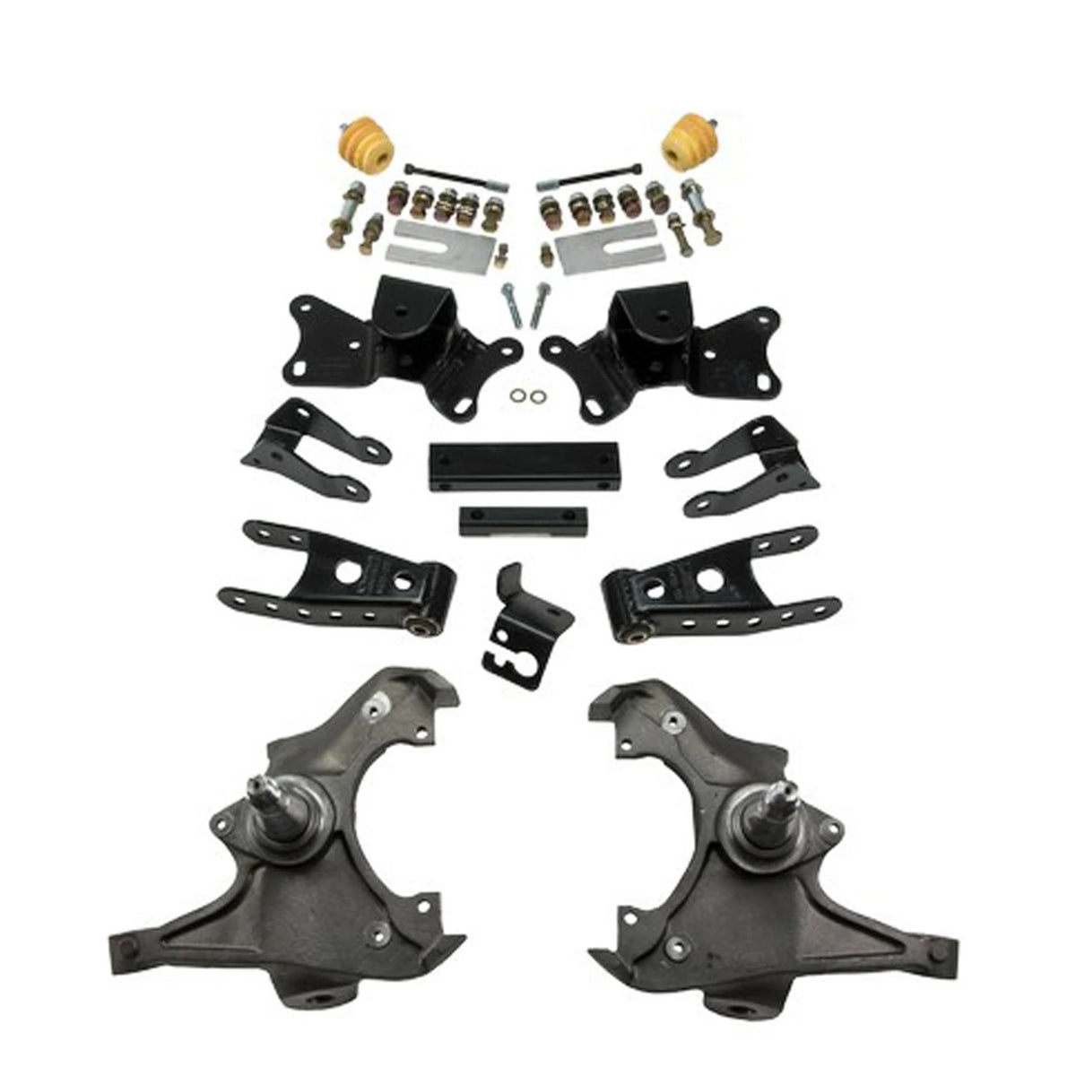 Belltech Lowering Kit w/o Shocks (3" Front / 4" Rear Drop) for 1997-2000 Chevrolet C2500 Extended Cab/Crew Cab RWD 8-Lug Single Rear Wheel