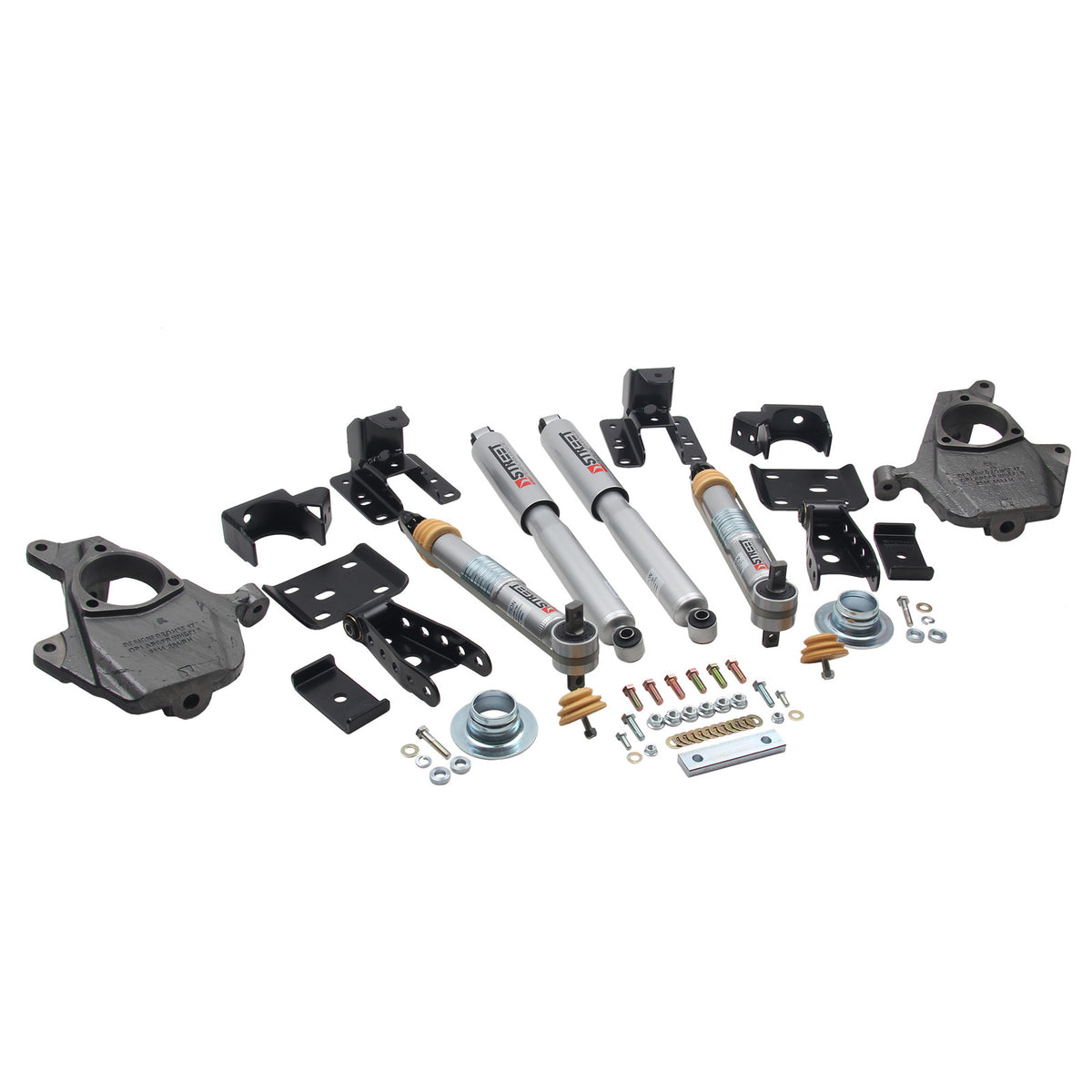 Belltech Lowering Kit w/Street Performance Shocks (2" Front / 4" Rear Drop) for 2016.5-2018 GMC Sierra 1500 w/Aluminum/Stamped Control Arms RWD w/o Autoride or Magnetic Ride