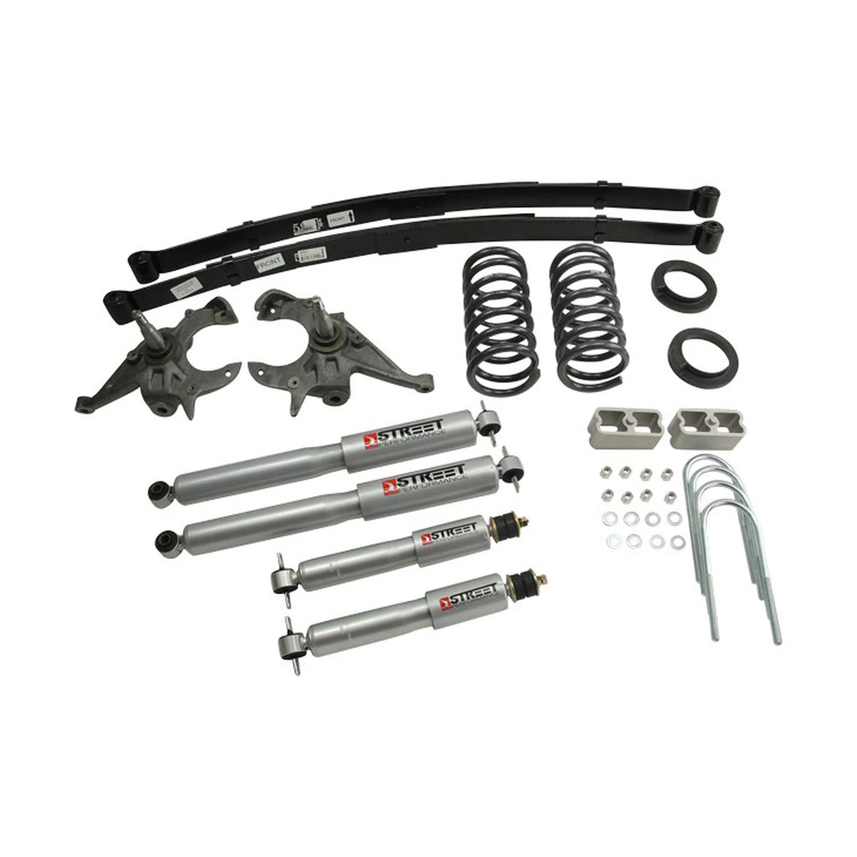 Belltech Lowering Kit w/Street Performance Shocks (4" or 5" Front / 5" Rear Drop) for 1982-1990 GMC S15 Standard Cab 4-Cyl/6-Cyl RWD