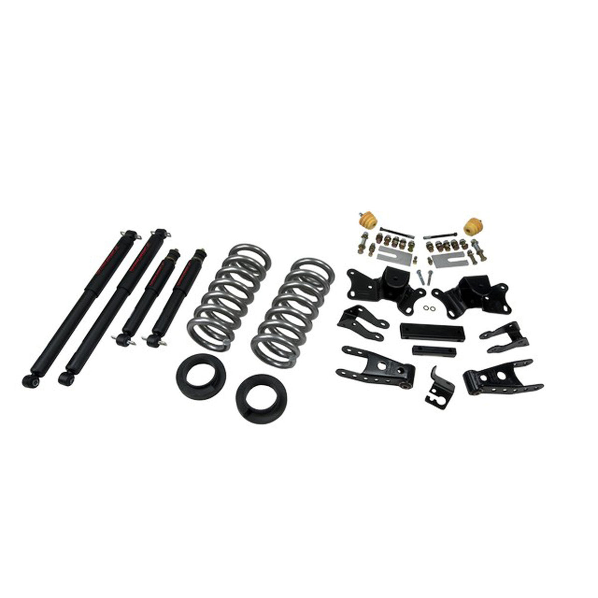 Belltech Lowering Kit w/Nitro Drop 2 Shocks (1-2" Front / 4" Rear Drop) for 1997-2000 Chevrolet C2500 Extended Cab/Crew Cab RWD 8-Lug Single Rear Wheel