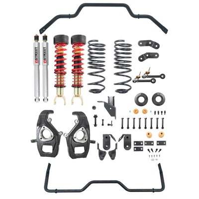 Belltech Performance Handling Kit w/Height Adjustable Coilovers & Sway Bar Set (3-4" Front / 4-5" Rear Drop) for 2019-2024 Ram 1500 RWD/4WD