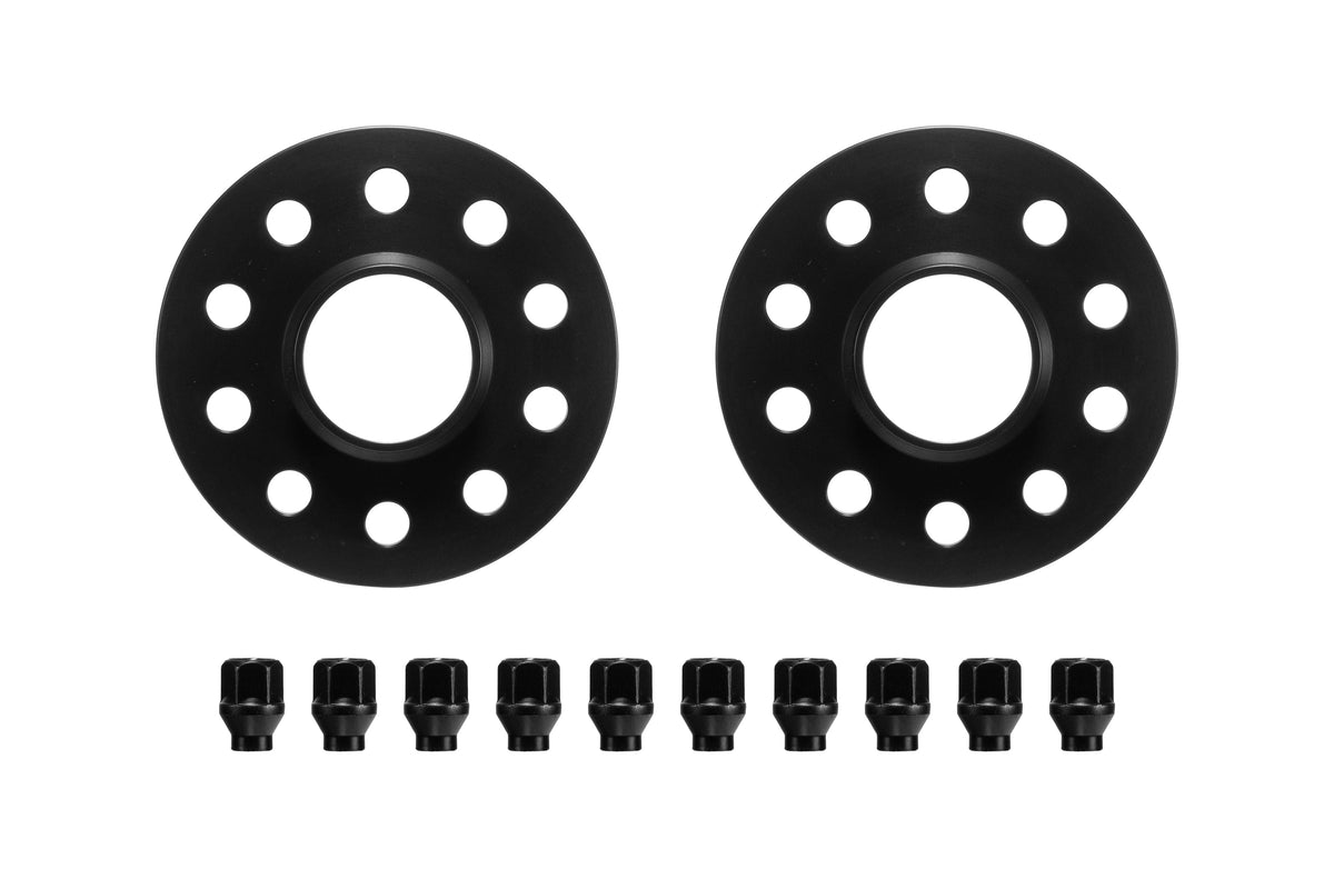 Eibach Pro-Spacer 10mm Wheel Spacers (Pair, Black, 5x114.3) for 2020-2025 Tesla Model Y Long Range/Performance AWD