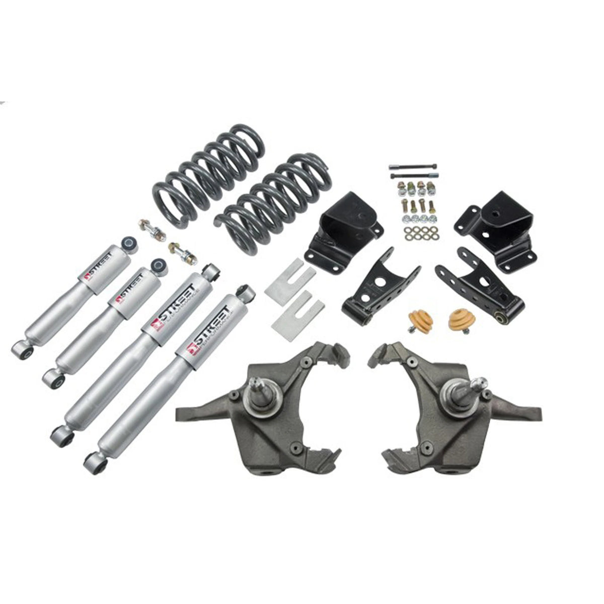 Belltech Lowering Kit w/Street Performance Shocks (4" Front / 4" Rear Drop) for 1989-1991 Chevrolet R3500 Crew Cab RWD Dually