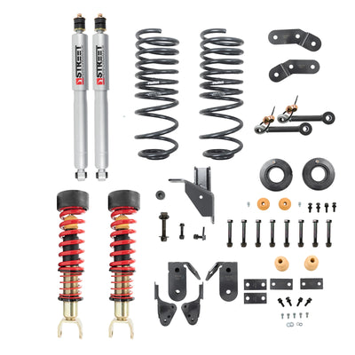 Belltech Performance Coilover Kit w/Height Adjustable Front Coilovers (1-3" Front / 4-5" Rear Drop) for 2019-2026 Ram 1500 RWD/4WD