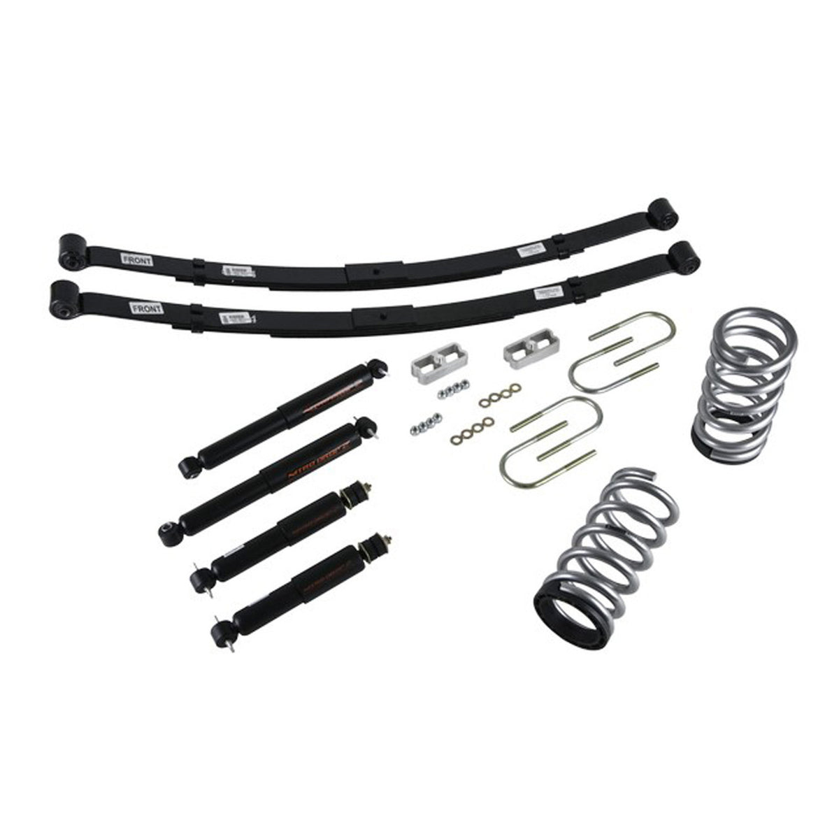 Belltech Lowering Kit w/Nitro Drop 2 Shocks (2" or 3" Front / 4" Rear Drop) for 1994-2003 Chevrolet S10 Standard Cab/Extended Cab 6-Cyl RWD