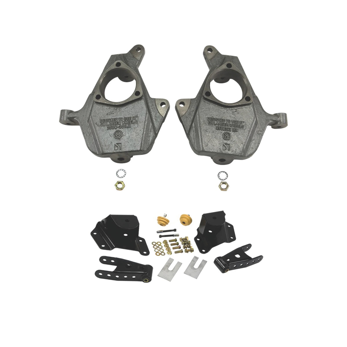 Belltech Lowering Kit w/o Shocks (2" Front / 4" Rear Drop) for 2007 Chevrolet Silverado 1500 Classic Standard Cab RWD Short Bed w/Front Coil Springs