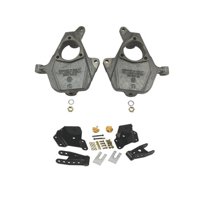 Belltech Lowering Kit w/o Shocks (2" Front / 4" Rear Drop) for 2007 Chevrolet Silverado 1500 Classic Standard Cab RWD Short Bed w/Front Coil Springs