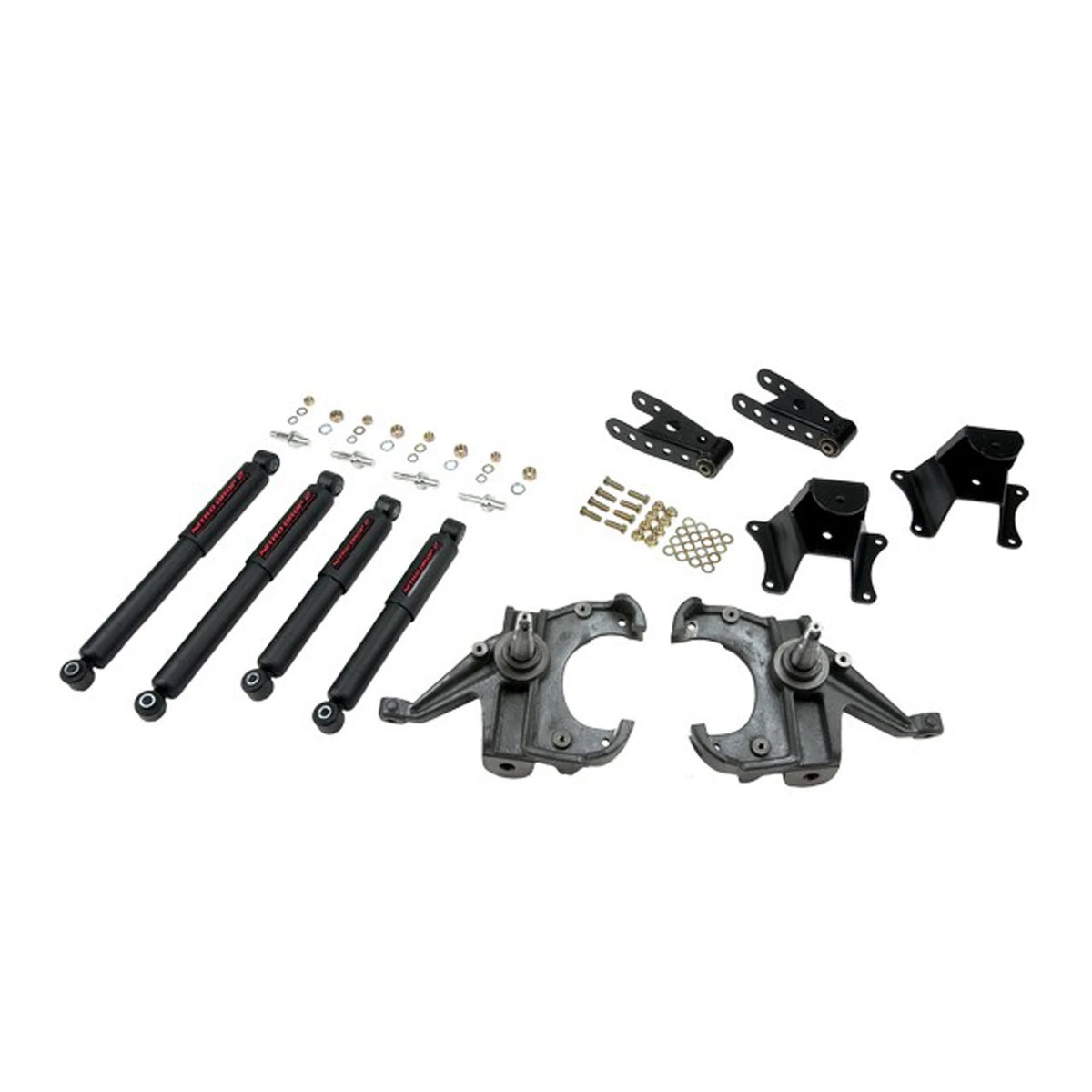 Belltech Lowering Kit w/Nitro Drop 2 Shocks (3" Front / 4" Rear Drop) for 1975-1978 GMC C15 1" Rotor RWD