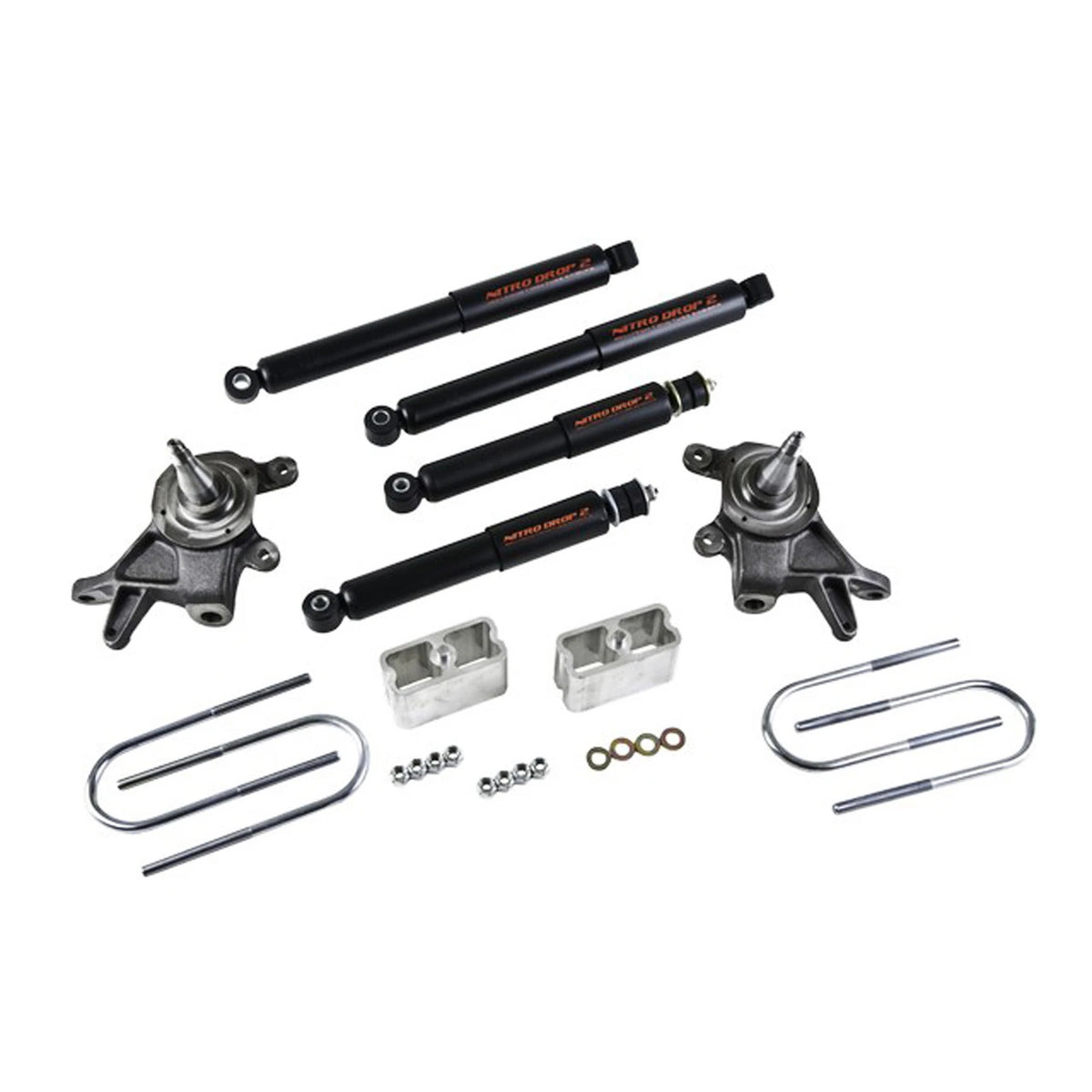 Belltech Lowering Kit w/Nitro Drop 2 Shocks (2" Front / 3" Rear Drop) for 1998-2000 Nissan Frontier Standard Cab/Extended Cab RWD