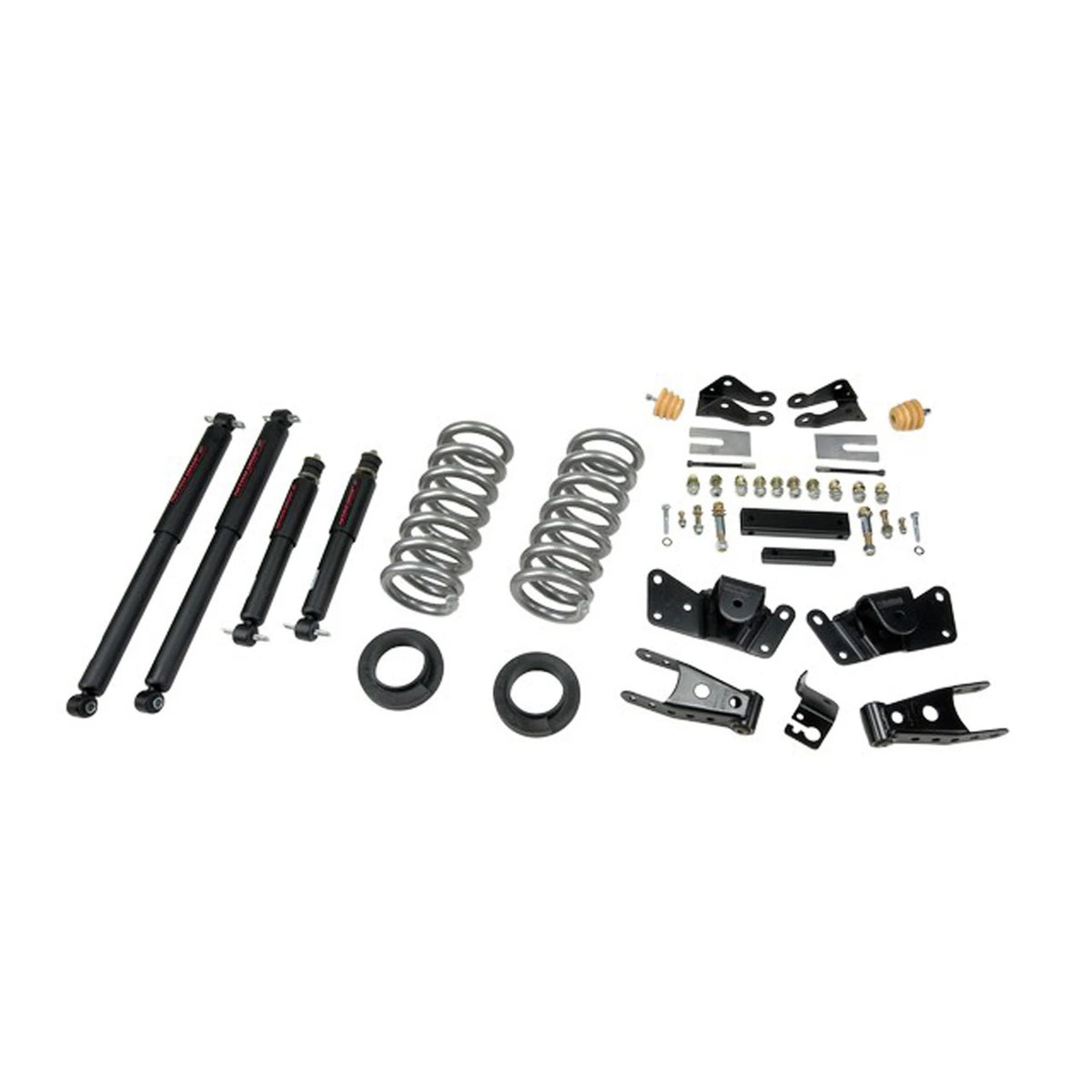 Belltech Lowering Kit w/Nitro Drop 2 Shocks (1-2" Front / 4" Rear Drop) for 1999-2000 GMC C2500 Crew Cab RWD 8-Lug Single Rear Wheel