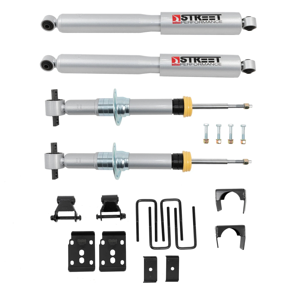 Belltech Lowering Kit w/Street Performance Struts/Shocks (1-3.5" Front / 7.5" Rear Drop) for 2021-2026 Ford F-150 4WD