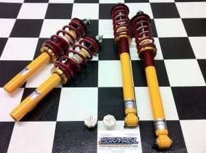 Ground Control Complete Coilovers for 2003-2007 Honda Accord FWD with Koni Yellow Shocks 4516.76