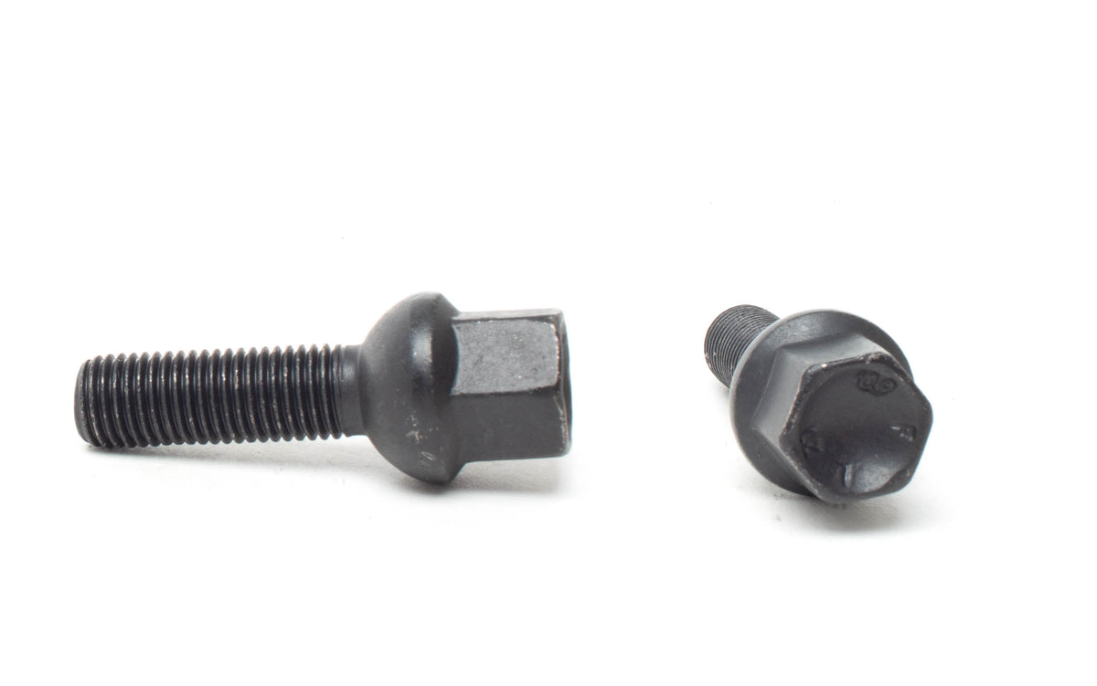 H&R wheel bolts, M12 x 1.5, Mercedes ball seat, 17mm hex, black