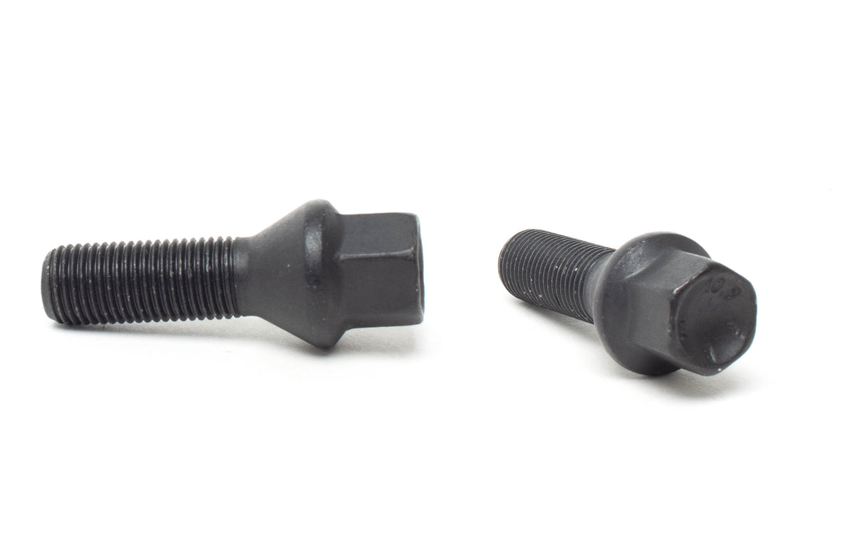 H&R wheel bolts, M14 x 1.5, 60° tapered seat, 17mm hex, black